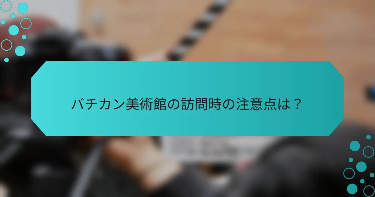 バチカン美術館の訪問時の注意点は？