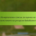 Изчерпателен списък за оценка на статистиките на унгарски бейзболисти